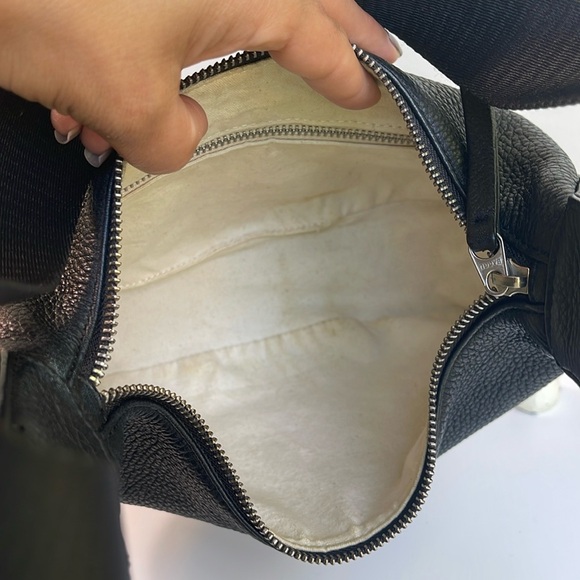 BAGGU Original Release Small Leather Crescent Bag In Black - Picture 16 of 17